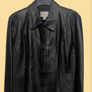 Black Leather Jacket XL